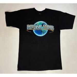 Universal Studios Logo Graphic T-shirt Men Small Black Short Sleeve